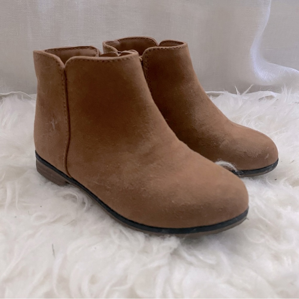 Toddler Opal Zipper Boots - Cognac Size 9